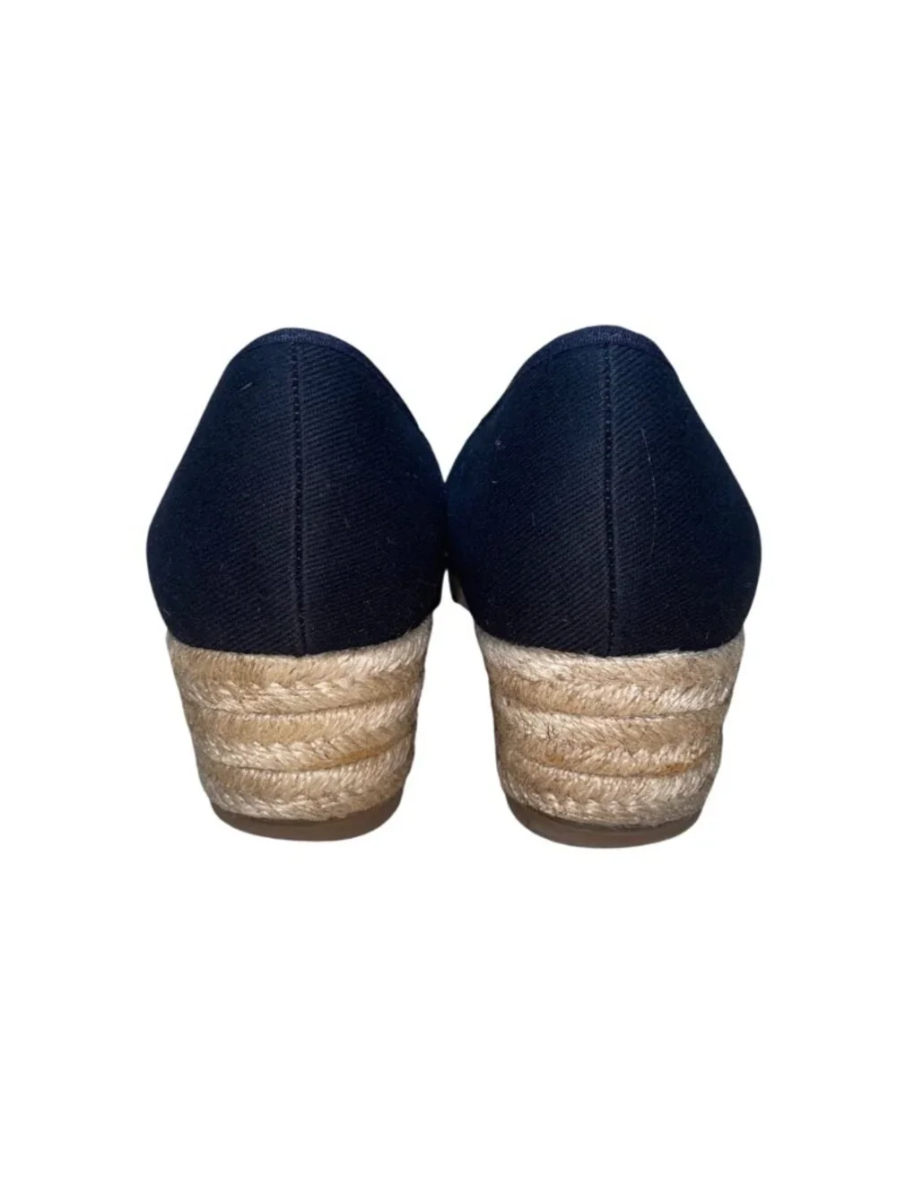 LifeStride Velocity Women’s Black Fabric Karma Wedge Espadrille Shoes Size 9.5M